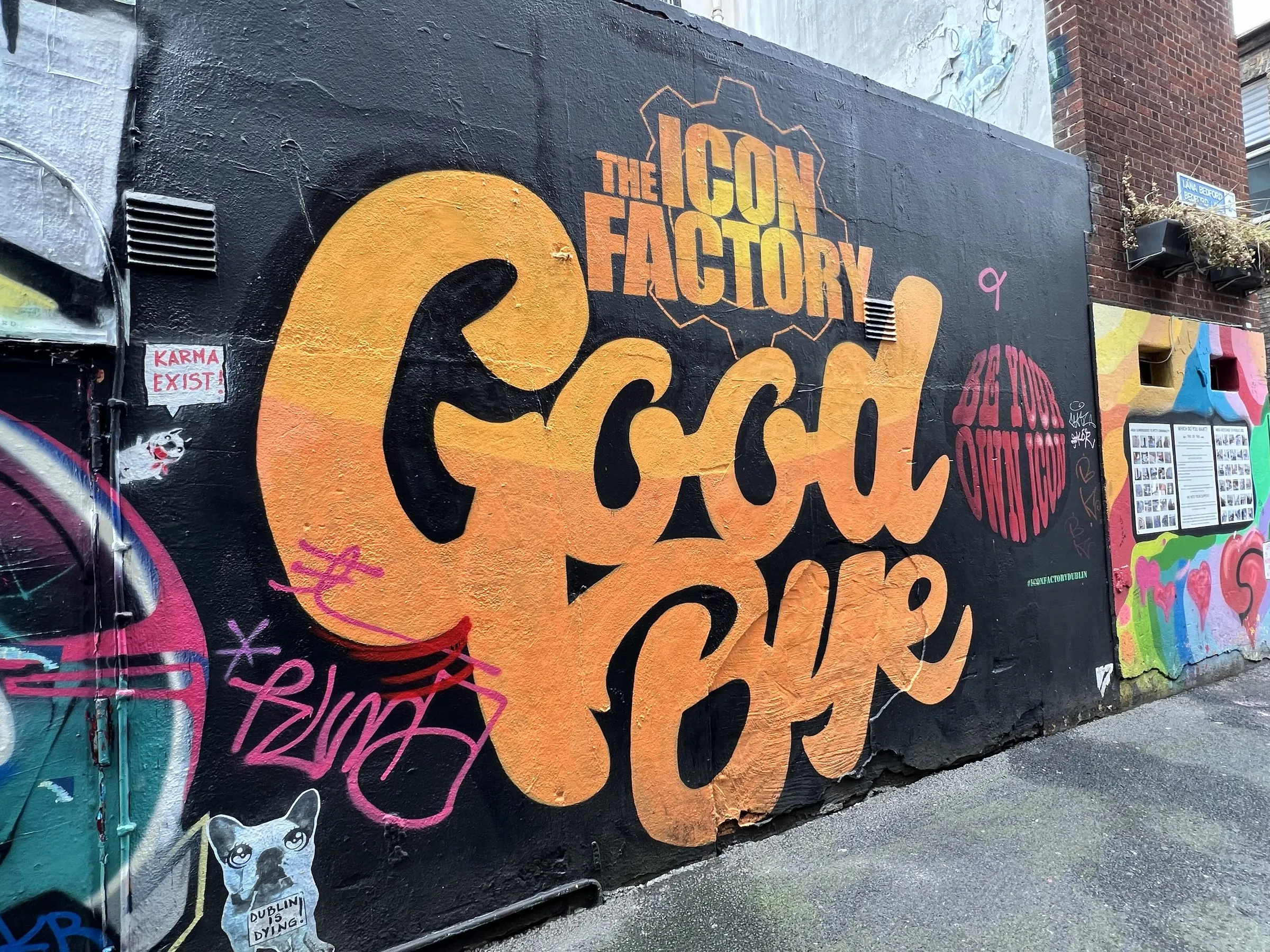 A painted shopfront reading Goodbye above a street